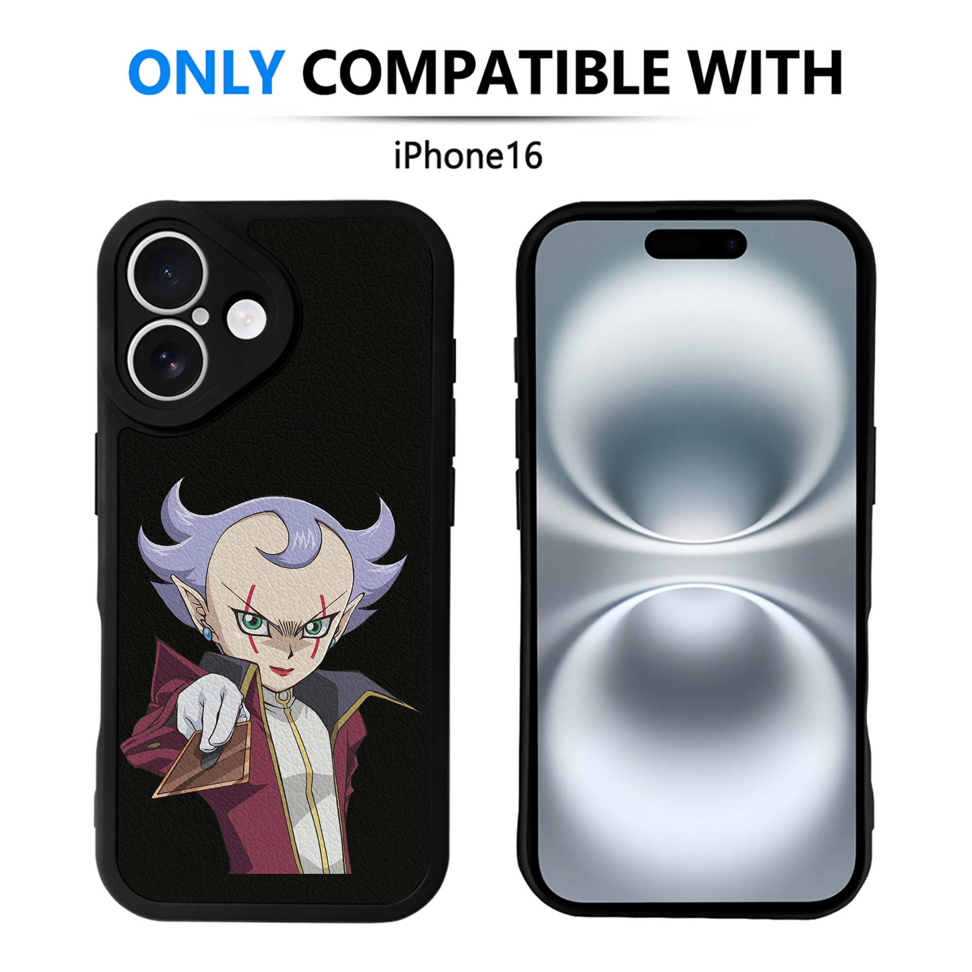 遊☆戯☆王 Yu-Gi-Oh! 【iPhone 16シリーズ対応】シリコンスマホケース（レザー調） 材質：シリコン